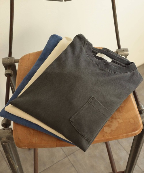 SENSE OF PLACE by URBAN RESEARCH（センスオブプレイスバイアーバンリサーチ）の「フェードルーズポケットロングスリーブTシャツ（Tシャツ/カットソー・メンズ・ライトベージュ/ブラック/ブルー・LARGE/MEDIUM）」の18枚目の写真