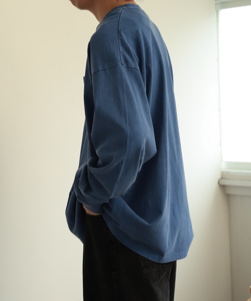 SENSE OF PLACE by URBAN RESEARCH（センスオブプレイスバイアーバンリサーチ）の「フェードルーズポケットロングスリーブTシャツ（Tシャツ/カットソー・メンズ・ライトベージュ/ブラック/ブルー・LARGE/MEDIUM）」の20枚目の写真