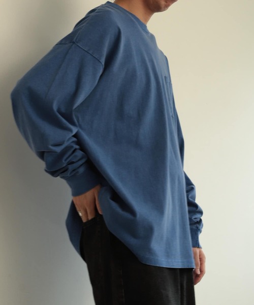 SENSE OF PLACE by URBAN RESEARCH（センスオブプレイスバイアーバンリサーチ）の「フェードルーズポケットロングスリーブTシャツ（Tシャツ/カットソー・メンズ・ライトベージュ/ブラック/ブルー・LARGE/MEDIUM）」の21枚目の写真
