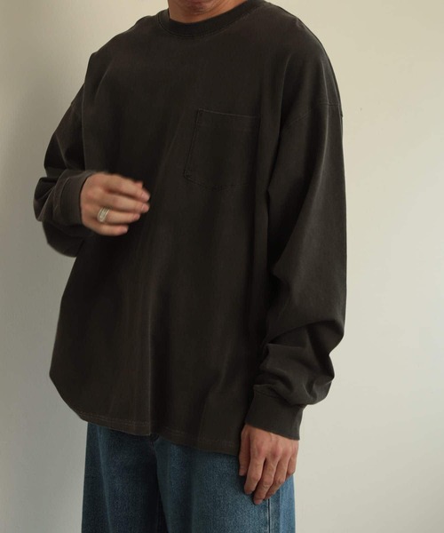 SENSE OF PLACE by URBAN RESEARCH（センスオブプレイスバイアーバンリサーチ）の「フェードルーズポケットロングスリーブTシャツ（Tシャツ/カットソー・メンズ・ライトベージュ/ブラック/ブルー・LARGE/MEDIUM）」の2枚目の写真