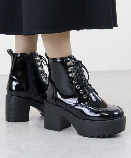 【セール】Love Hunter / 厚底モカレースアップブーツ (1614)（ブーツ）｜LOVEHUNTER（ラブハンター）