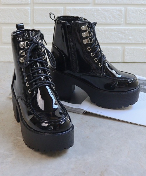 【セール】Love Hunter / 厚底モカレースアップブーツ (1614)（ブーツ）｜LOVEHUNTER（ラブハンター）