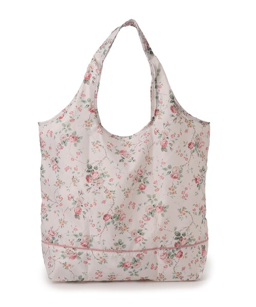LAURA ASHLEY(ローラアシュレイ)の「マウントニー ガーデン柄 マイバッグ(エコバッグ/サブバッグ・レディース・ピンク系5/アイボリー系・00)」の12枚目の写真