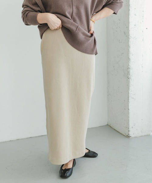 ITEMS URBANRESEARCH(アイテムズ アーバンリサーチ)の「ウラキモウコーデュロイスカート(スカート・レディース・ブラック/グリーン/ベージュ/モカ・FREE)」の3枚目の写真