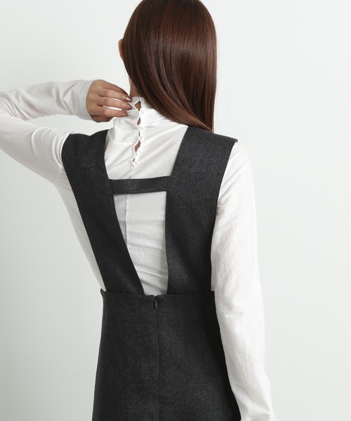 N.（N. Natural Beauty Basic）（エヌエヌナチュラルビューティーベーシック）の「◆シアーハイネックインナー（Tシャツ/カットソー・レディース・オフホワイト/ブラック・MEDIUM）」の4枚目の写真