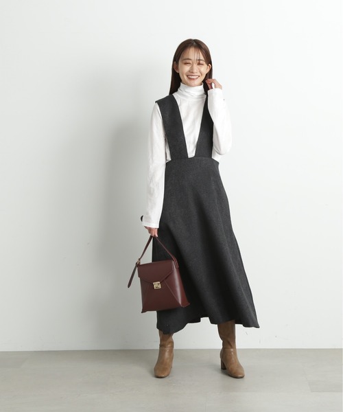 N.（N. Natural Beauty Basic）（エヌエヌナチュラルビューティーベーシック）の「◆シアーハイネックインナー（Tシャツ/カットソー・レディース・オフホワイト/ブラック・MEDIUM）」の5枚目の写真