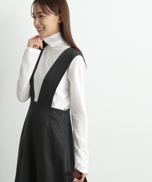 N.（N. Natural Beauty Basic）（エヌエヌナチュラルビューティーベーシック）の「◆シアーハイネックインナー（Tシャツ/カットソー・レディース・オフホワイト/ブラック・MEDIUM）」の10枚目の写真