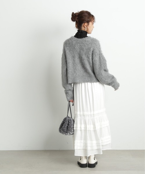 N.（N. Natural Beauty Basic）（エヌエヌナチュラルビューティーベーシック）の「◆シアーハイネックインナー（Tシャツ/カットソー・レディース・オフホワイト/ブラック・MEDIUM）」の15枚目の写真