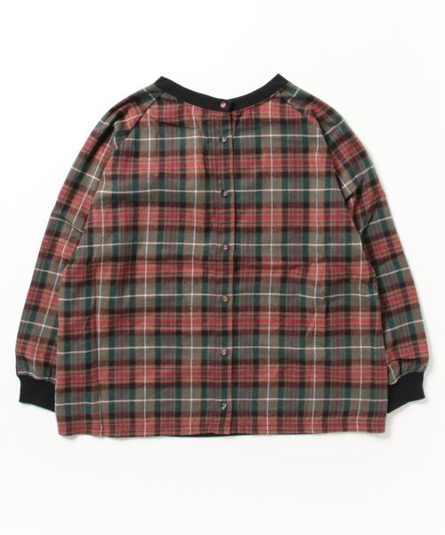 sandy（サンディー）の「sandy/裏毛ｘネルチェックプルオーバー（スウェット・レディース・杢グレー/ブラック/ネイビー・FREE）」の4枚目の写真