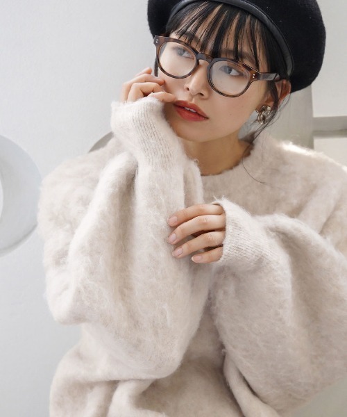 メランジモヘア ニットプルオーバー(ニット/セーター)|apartment department(アパートメントデパートメント) メランジモヘア ニットプルオーバー(ニット/セーター)|apartment department(アパートメントデパートメント)