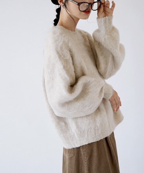 メランジモヘア ニットプルオーバー(ニット/セーター)|apartment department(アパートメントデパートメント) メランジモヘア ニットプルオーバー(ニット/セーター)|apartment department(アパートメントデパートメント)