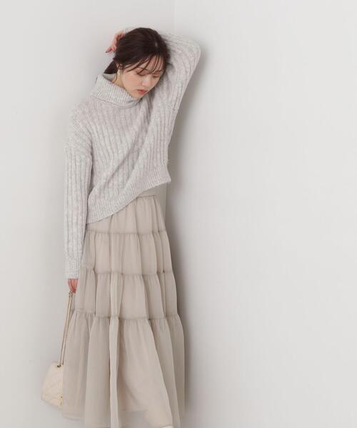 PROPORTION BODY DRESSING（プロポーションボディドレッシング）の「タートルリブニット / 1214170005（ニット/セーター・レディース・グレー/ホワイト系その他・FREE）」の6枚目の写真