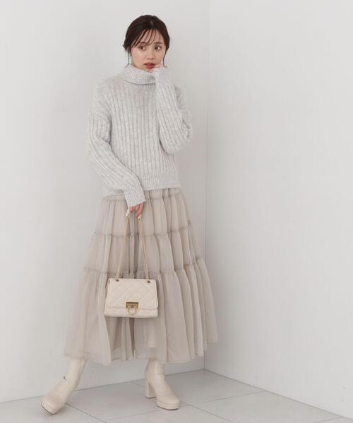 PROPORTION BODY DRESSING（プロポーションボディドレッシング）の「タートルリブニット / 1214170005（ニット/セーター・レディース・グレー/ホワイト系その他・FREE）」の7枚目の写真