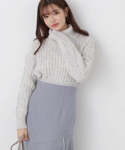 PROPORTION BODY DRESSING（プロポーションボディドレッシング）の「タートルリブニット / 1214170005（ニット/セーター・レディース・グレー/ホワイト系その他・FREE）」の9枚目の写真