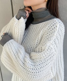 ラメシアーハイネックトップス/【WEB/EC限定商品】