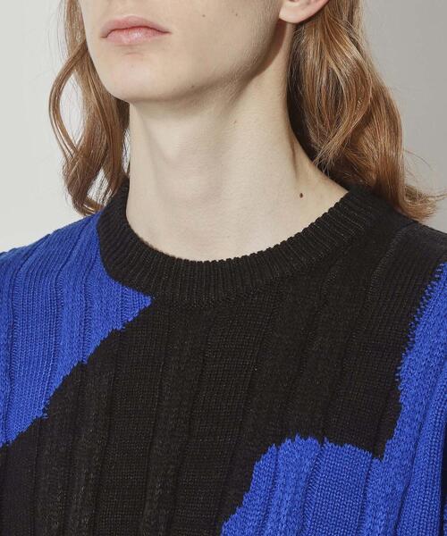 tk.TAKEO KIKUCHI（ティーケータケオキクチ）の「◆ニジミニットプルオーバー（ニット/セーター・メンズ・ブルー系4/グレー系4・02/03）」の7枚目の写真