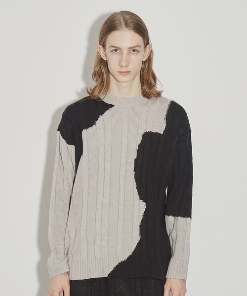 tk.TAKEO KIKUCHI（ティーケータケオキクチ）の「◆ニジミニットプルオーバー（ニット/セーター・メンズ・ブルー系4/グレー系4・02/03）」の11枚目の写真