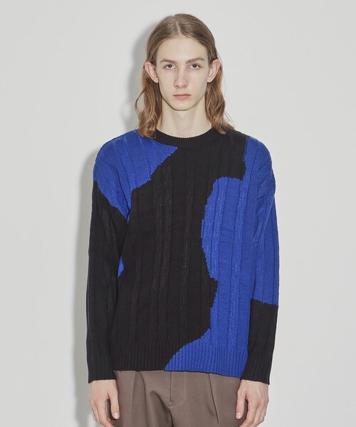 tk.TAKEO KIKUCHI（ティーケータケオキクチ）の「◆ニジミニットプルオーバー（ニット/セーター・メンズ・ブルー系4/グレー系4・02/03）」の14枚目の写真