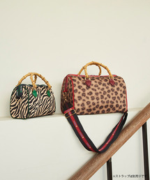 LeSportsac ゼブラ柄 ミニボストンバッグ レスポートサック ゼブラ柄