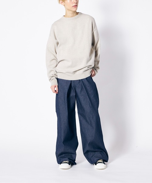 UNDECORATED（アンデコレイテッド）の「UNDECORATED Cashmere Knit Sweater（ニット/セーター・メンズ・ダークグレー/ライトブラウン/ベージュ・2）」の7枚目の写真