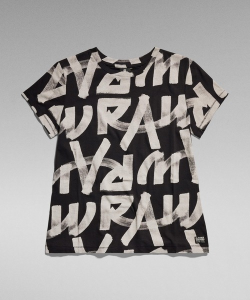 G-STAR(ジースター)の「CALLIGRAPHY ALLOVER TOP/総柄グラフィックT(Tシャツ/カットソー・レディース・ブラック系その他/ホワイト系その他・SMALL/MEDIUM/X-SMALL)」の6枚目の写真
