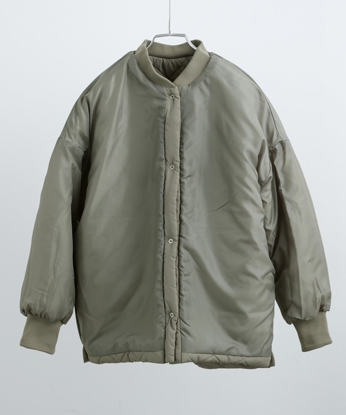 Fashion Letter(ファッションレター)の「中綿入り ダイヤキルトコート / ミリタリーブルゾン(ダウンジャケット/コート・レディース・ブラック/カーキ/アイボリー・M/L)」の13枚目の写真