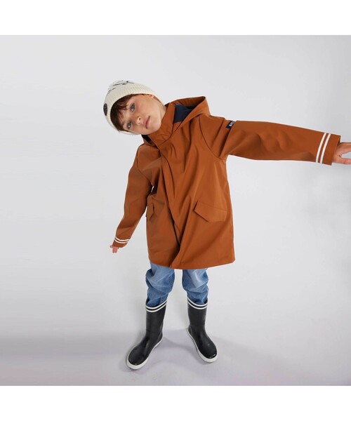 AIGLE(エーグル)の「ニットビーニー(ニットキャップ/ビーニー・キッズ・ネイビー/アイボリー・4/3)」の4枚目の写真