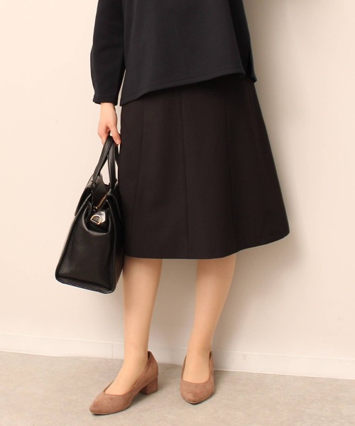 fleur by mint breeze（フルールバイミントブリーズ）の「【L～5L 大きいサイズ】【セットアップ・ウォッシャブル】　Aライン スカート（スーツスカート・レディース・ネイビー/ブラック・5L/4L/3L/LL/L）」の2枚目の写真