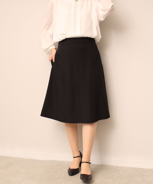 fleur by mint breeze（フルールバイミントブリーズ）の「【L～5L 大きいサイズ】【セットアップ・ウォッシャブル】　Aライン スカート（スーツスカート・レディース・ネイビー/ブラック・5L/4L/3L/LL/L）」の9枚目の写真