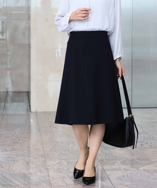 fleur by mint breeze（フルールバイミントブリーズ）の「【L～5L 大きいサイズ】【セットアップ・ウォッシャブル】　Aライン スカート（スーツスカート・レディース・ネイビー/ブラック・5L/4L/3L/LL/L）」の13枚目の写真