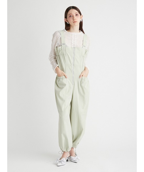 furfur　サロペット FURFUR（ファーファー）の「ワークディティールワイドサロペット