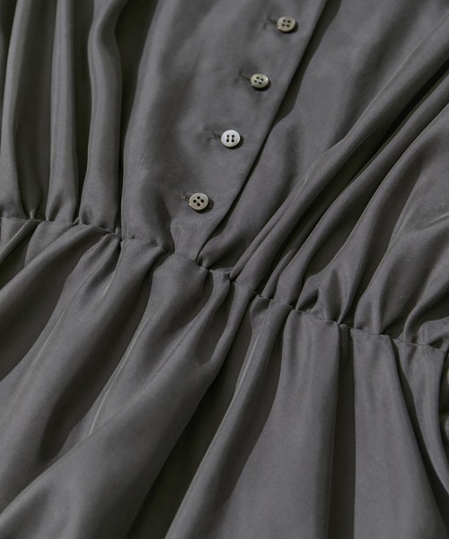 SALON adam et rope' ギャザードレープヘムフレアブラウス SALON adam et rope'（サロン アダム エ ロペ）の「ギャザー