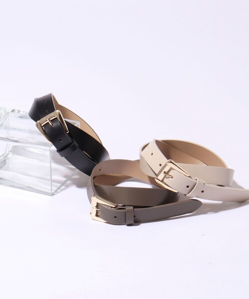 NOLLEY’S（ノーリーズ）の「ボリュームバックルベルト（ベルト・レディース・ベージュ/ブラック/グレイッシュベージュ・FREE）」の10枚目の写真