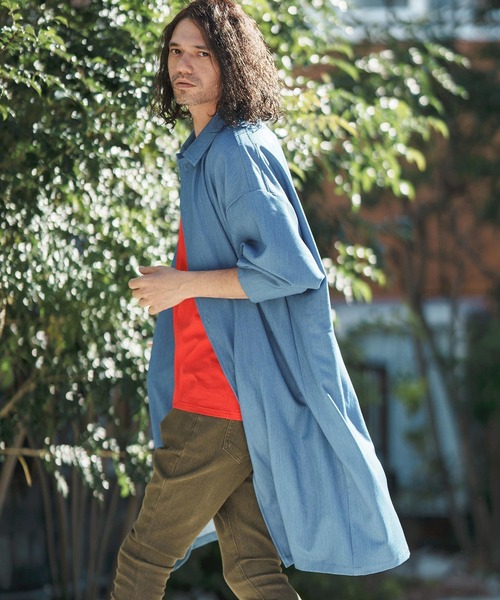 CAMBIO（カンビオ）の「mj9736- TR Stretch Denim Shop Coat デニム