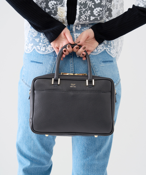 マニュエルミラノ ダークブラウン スエード ハンドバッグ マニュエルミラノ ダークブラウン スエード ハンドバッグ