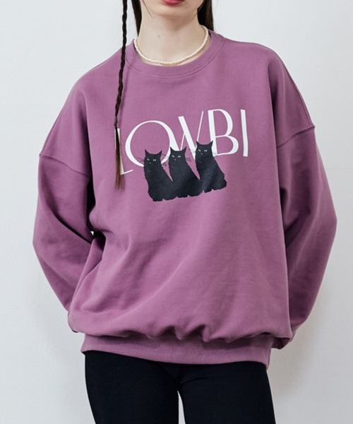 LOWBI（ロウビ）の「LOWBI／NEROプルオーバー（ウラケ）2102481（スウェット・レディース・アイボリー/グレー/ラベンダー・FREE）」の3枚目の写真