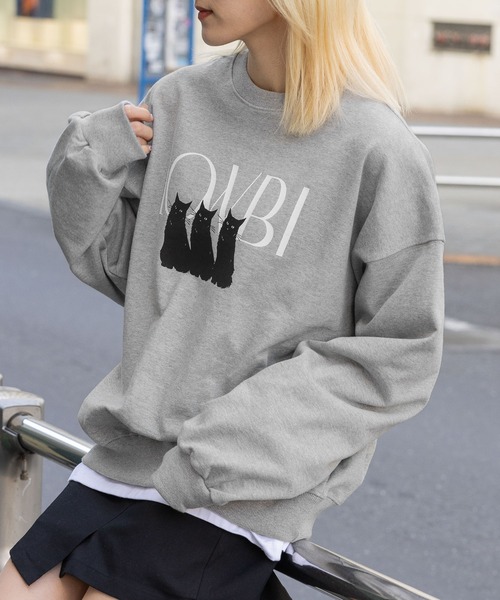 LOWBI（ロウビ）の「LOWBI／NEROプルオーバー（ウラケ）2102481（スウェット・レディース・アイボリー/グレー/ラベンダー・FREE）」の2枚目の写真