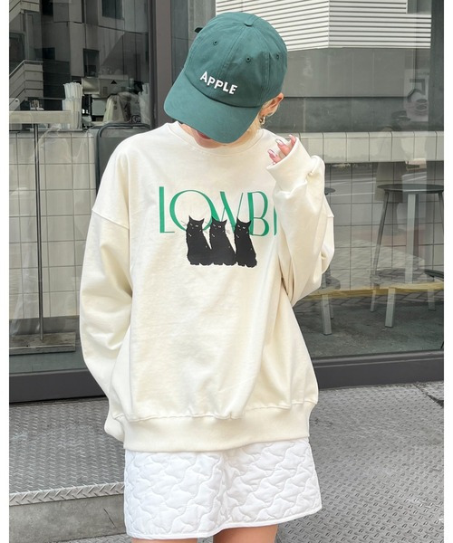 トレーナー スウェット LOWBI／27WELLプルオーバー（ウラケ）2102480 レディース LOWBI トレーナー スウェット LOWBI／27WELLプルオーバー
