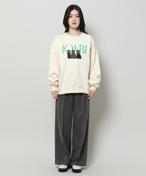 LOWBI（ロウビ）の「LOWBI／NEROプルオーバー（ウラケ）2102481（スウェット・レディース・アイボリー/グレー/ラベンダー・FREE）」の12枚目の写真