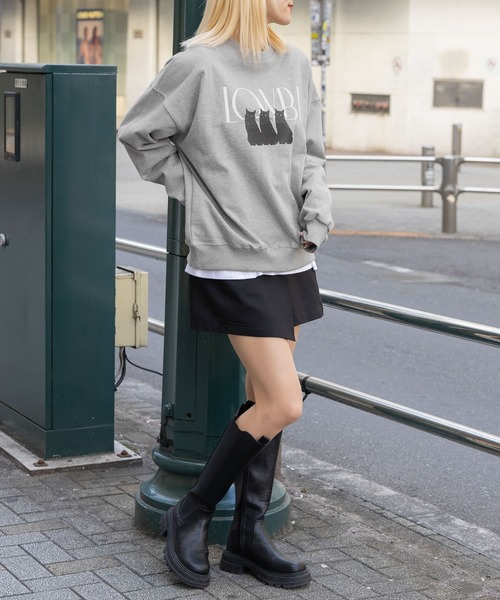 LOWBI（ロウビ）の「LOWBI／NEROプルオーバー（ウラケ）2102481（スウェット・レディース・アイボリー/グレー/ラベンダー・FREE）」の5枚目の写真