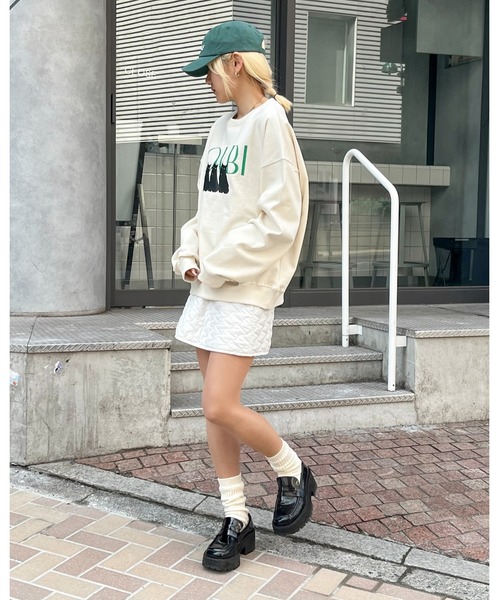 LOWBI（ロウビ）の「LOWBI／NEROプルオーバー（ウラケ）2102481（スウェット・レディース・アイボリー/グレー/ラベンダー・FREE）」の8枚目の写真