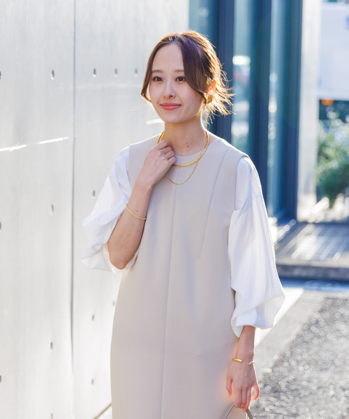 【セール】【一部店舗限定】2WAYダブルクロスジャンパースカート（ワンピース）｜Rouge vif（ルージュヴィフ）