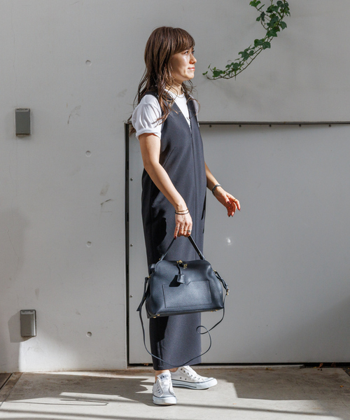 【セール】【一部店舗限定】2WAYダブルクロスジャンパースカート（ワンピース）｜Rouge vif（ルージュヴィフ）