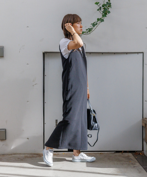 【セール】【一部店舗限定】2WAYダブルクロスジャンパースカート（ワンピース）｜Rouge vif（ルージュヴィフ）