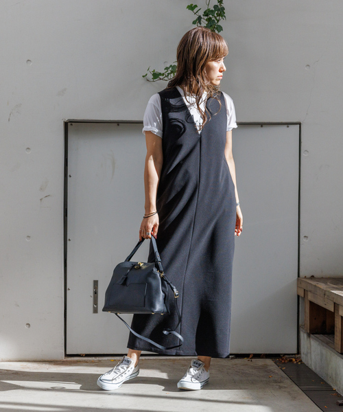 【セール】【一部店舗限定】2WAYダブルクロスジャンパースカート（ワンピース）｜Rouge vif（ルージュヴィフ）