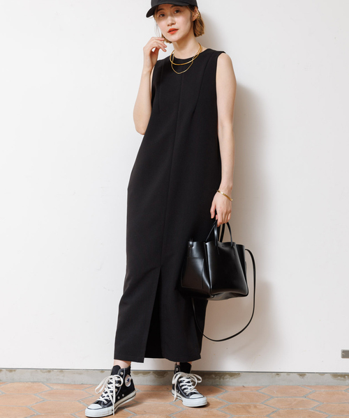 【セール】【一部店舗限定】2WAYダブルクロスジャンパースカート（ワンピース）｜Rouge vif（ルージュヴィフ）