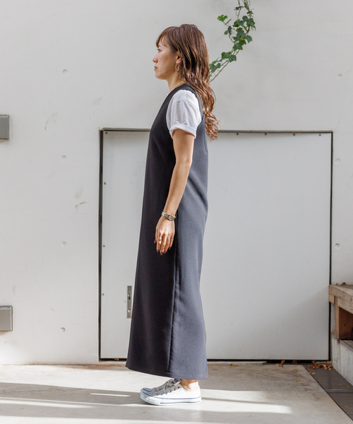 【セール】【一部店舗限定】2WAYダブルクロスジャンパースカート（ワンピース）｜Rouge vif（ルージュヴィフ）