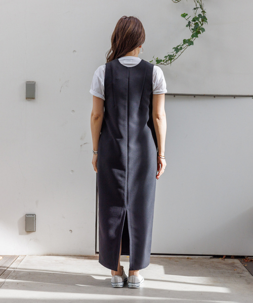 【セール】【一部店舗限定】2WAYダブルクロスジャンパースカート（ワンピース）｜Rouge vif（ルージュヴィフ）