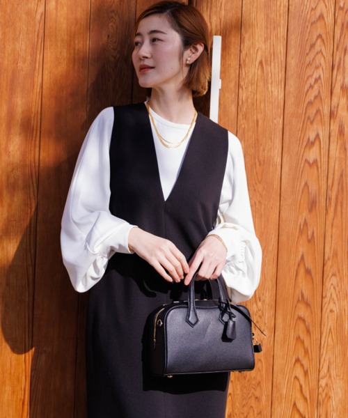 【セール】【一部店舗限定】2WAYダブルクロスジャンパースカート（ワンピース）｜Rouge vif（ルージュヴィフ）