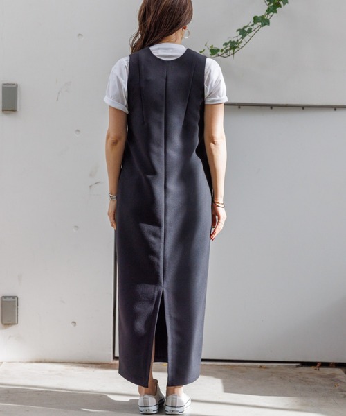 【セール】【一部店舗限定】2WAYダブルクロスジャンパースカート（ワンピース）｜Rouge vif（ルージュヴィフ）